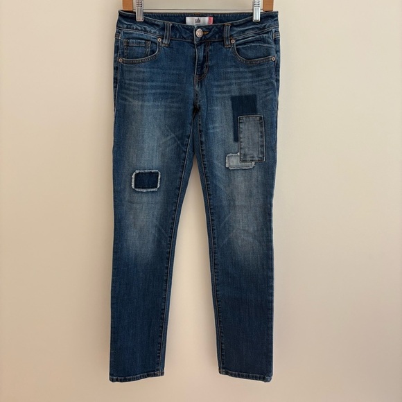 Cabi Patchwork Slim Boyfriend Jeans - Picture 1 of 11
